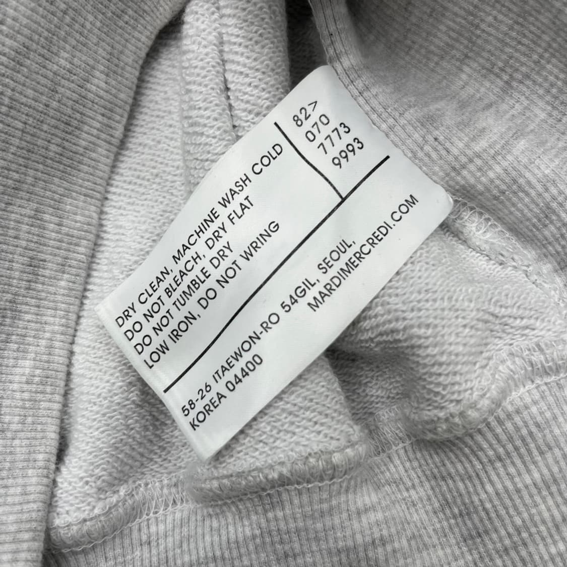 마르디 메르크디 연보라 로고 백멜란지 맨투맨 상품이미지5