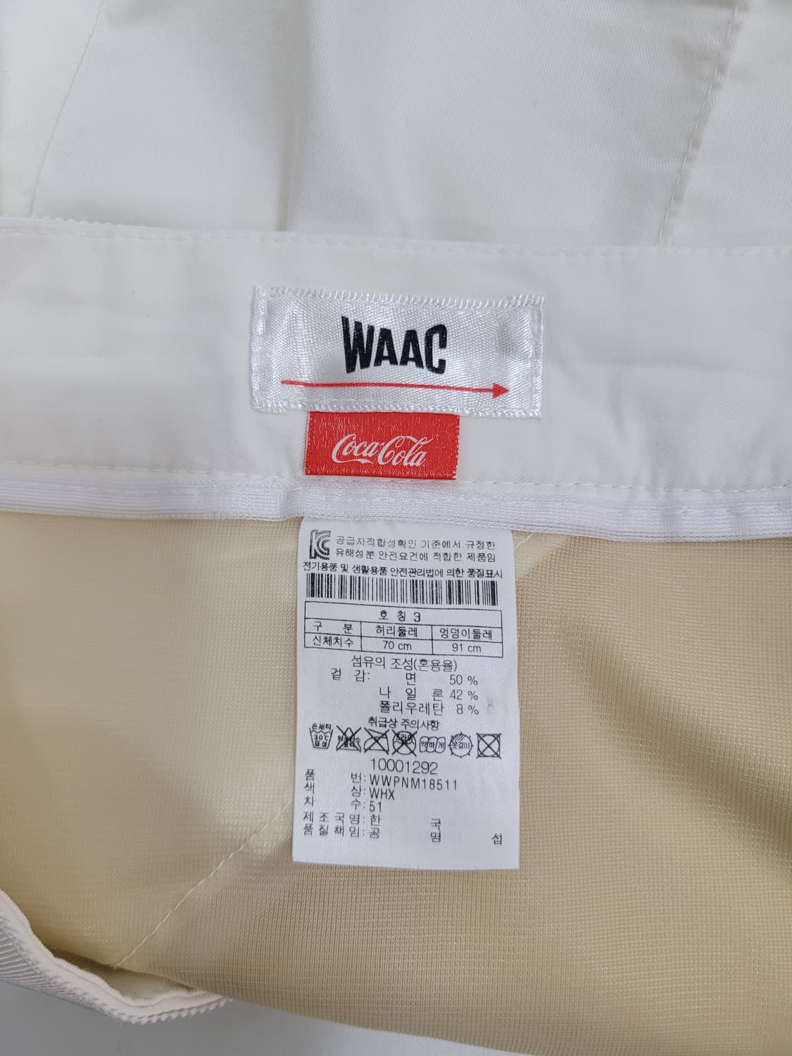 WAAC 왁 코카콜라 콜라보레이션 쇼츠  / 여 3 (70) 화이트  상품이미지8