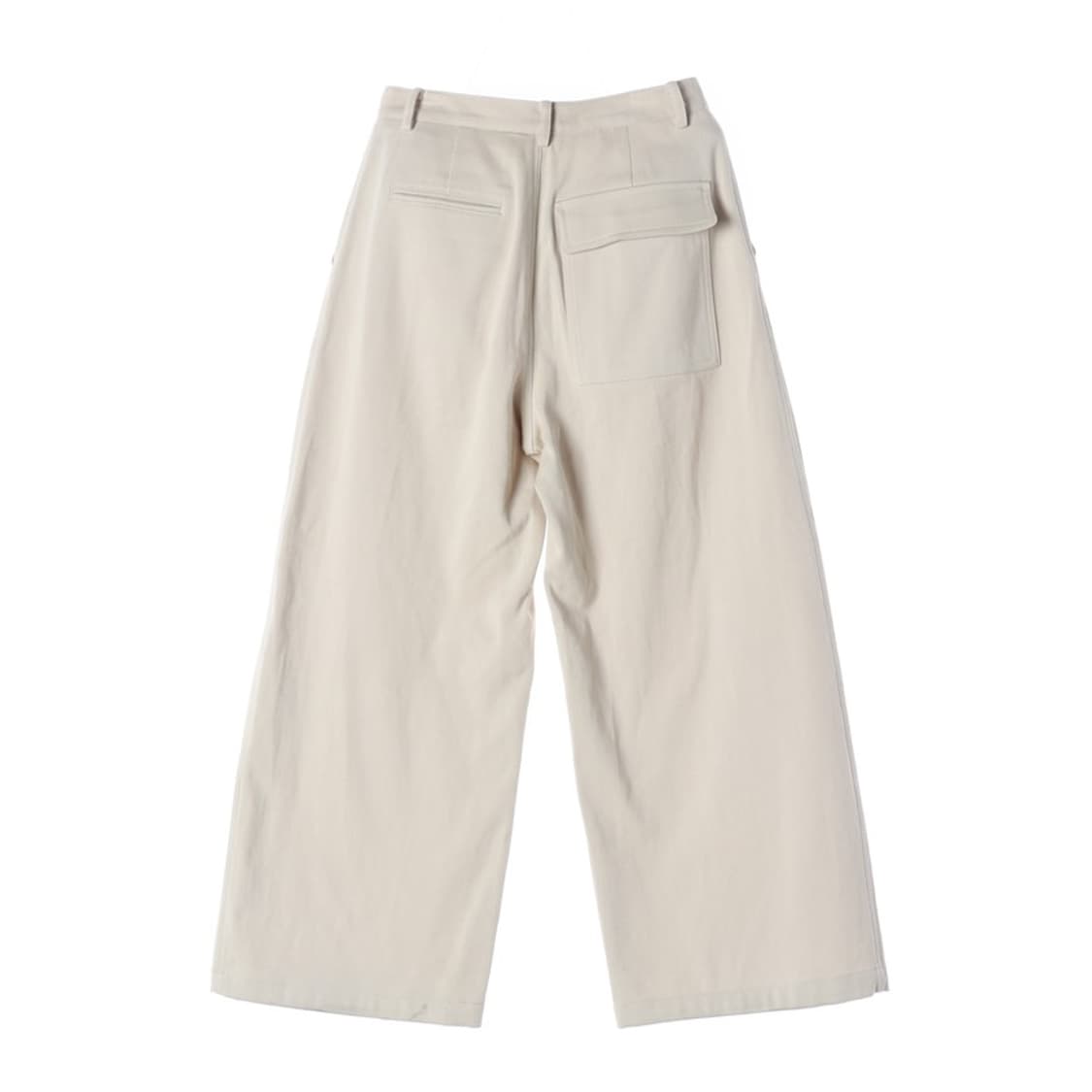 파사드패턴 코튼 와이드 팬츠 아이보리 S 상품이미지2