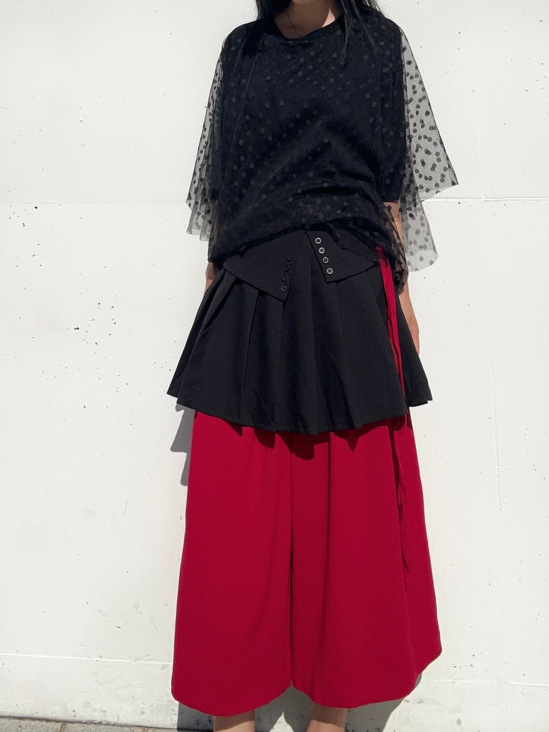 dot mesh top / black 상품이미지5