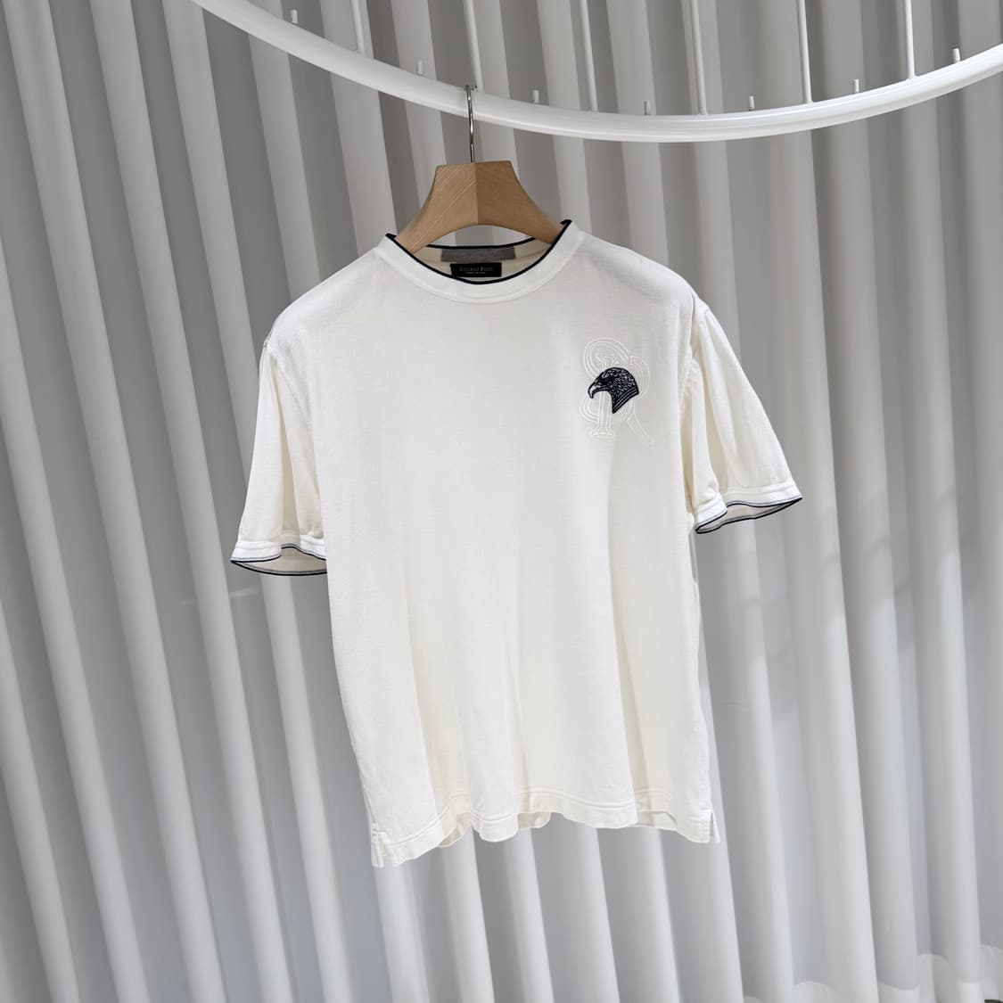 (A+/50) / 스테파노리치 로고 크루넥 실크 반팔 티셔츠 상품이미지3