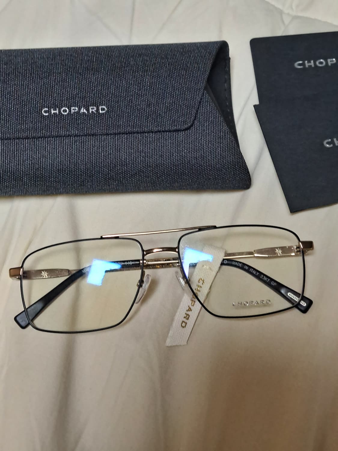 풀구성 미착용) 쇼파드 23K 안경테 상품이미지1