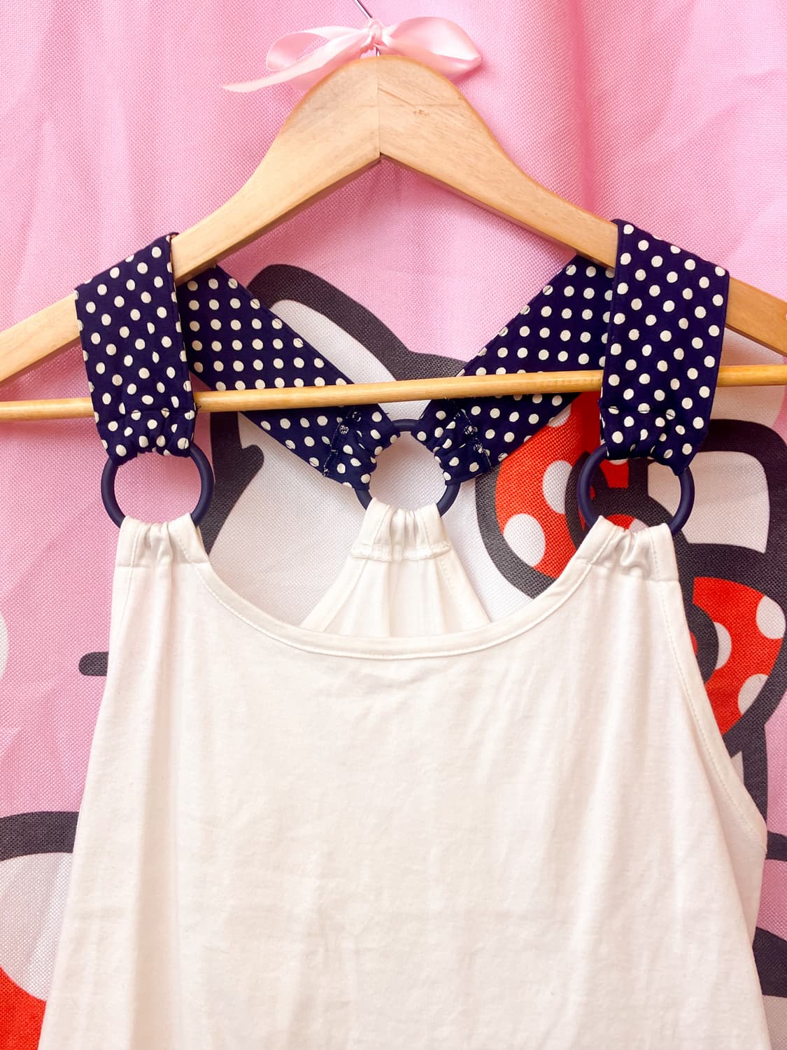 jpn 도트 코튼 슬리브리스 상품이미지2