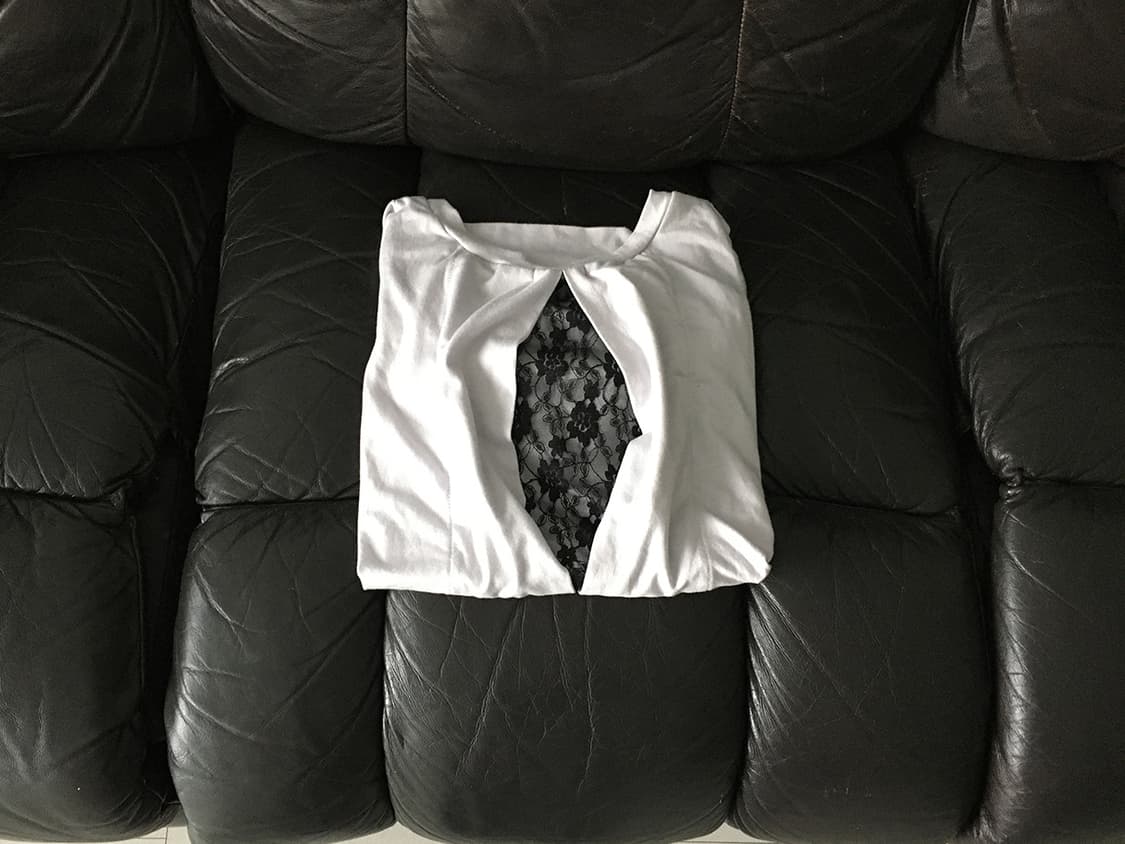 back lace detail top 상품이미지1