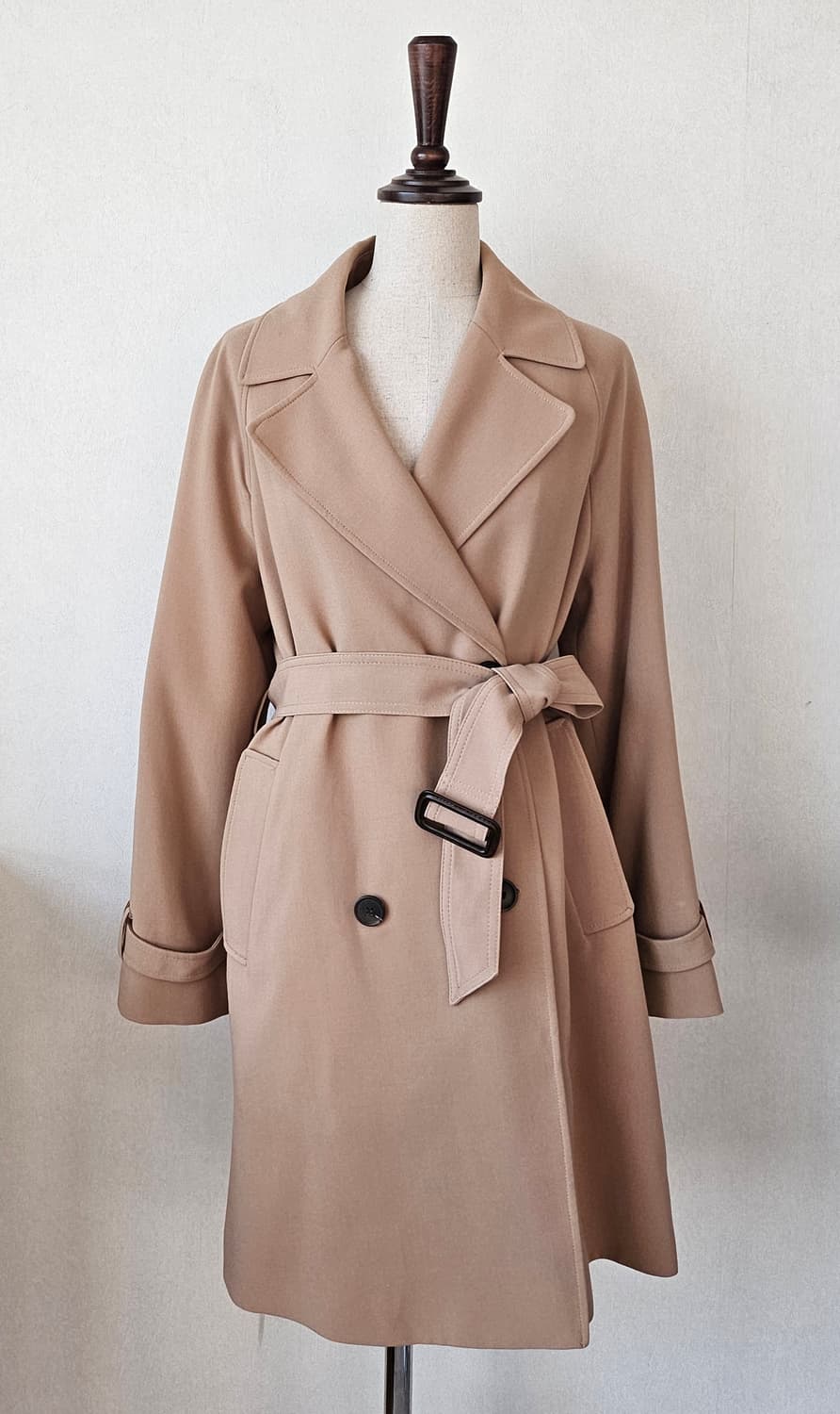 미쏘 베이지 하프 트렌치코트 S / 봄코트 하객룩 상품이미지2