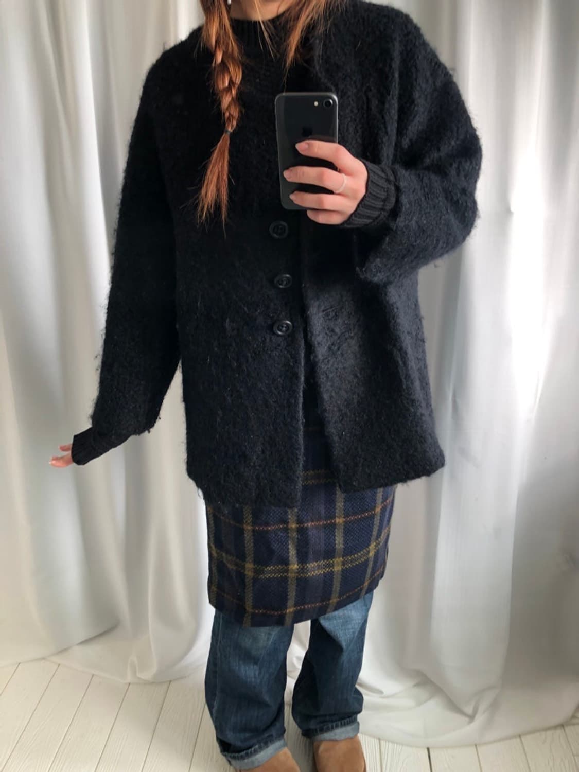 547. black soft midi hoodie coat 상품이미지5