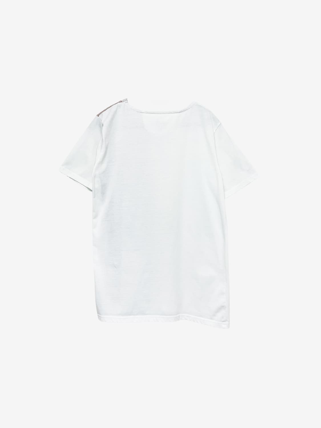 Mixed Pattern Short Sleeve Tee – White 상품이미지5