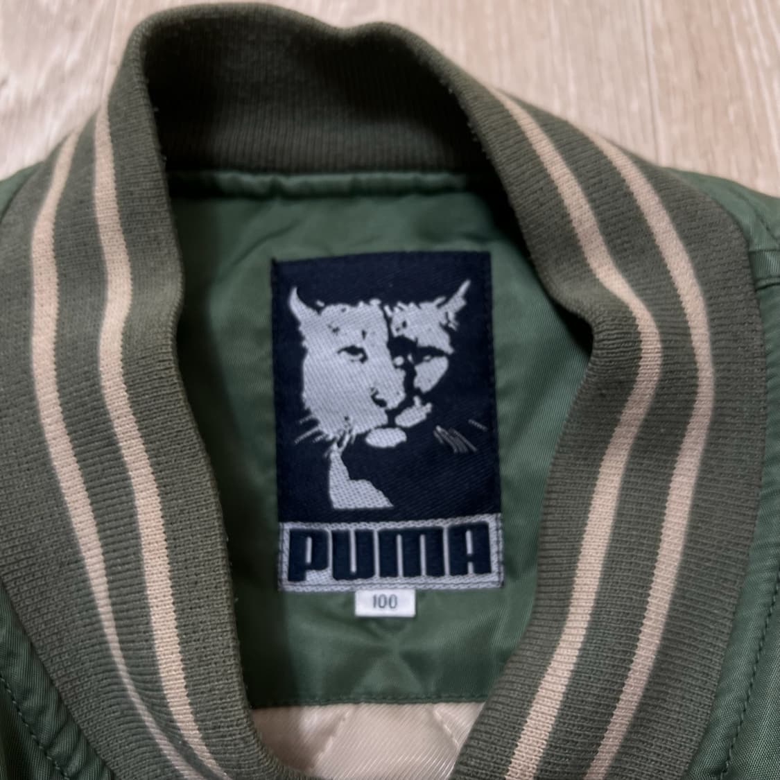 푸마 남성 빅로고 누빔 봄버 바시티자켓 L/100  상품이미지5