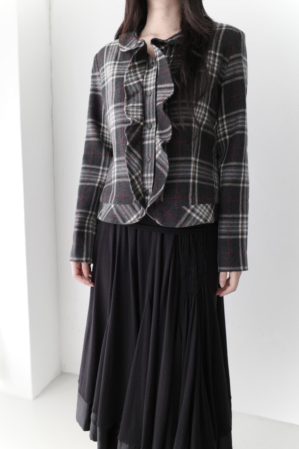 frill check jacket  상품이미지6