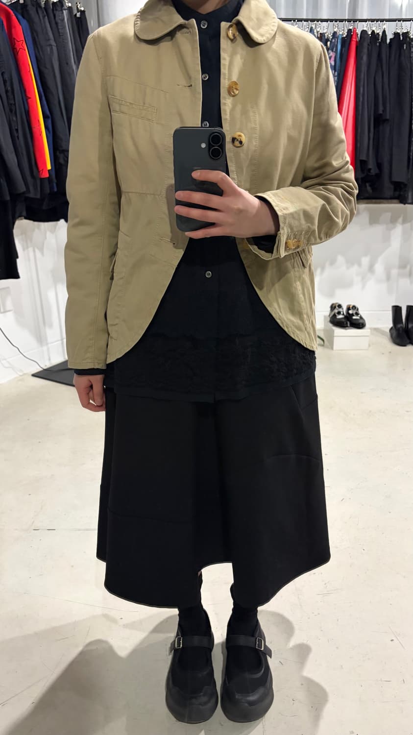 Cutting Line Detail Flare Skirt 상품이미지8