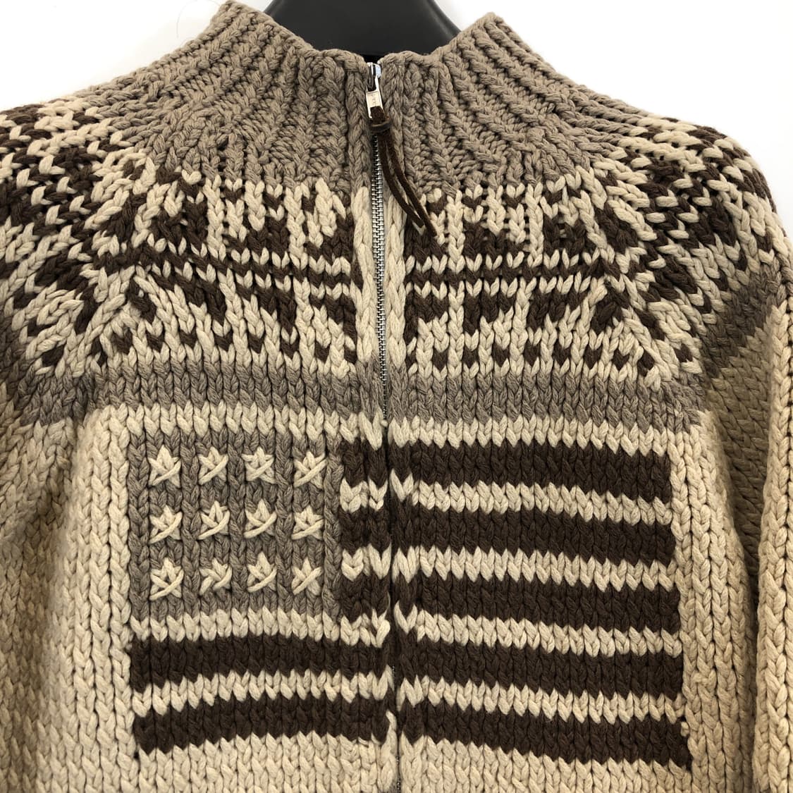 폴로 성조기 코위찬 니트집업 헤비울 M 상품이미지2