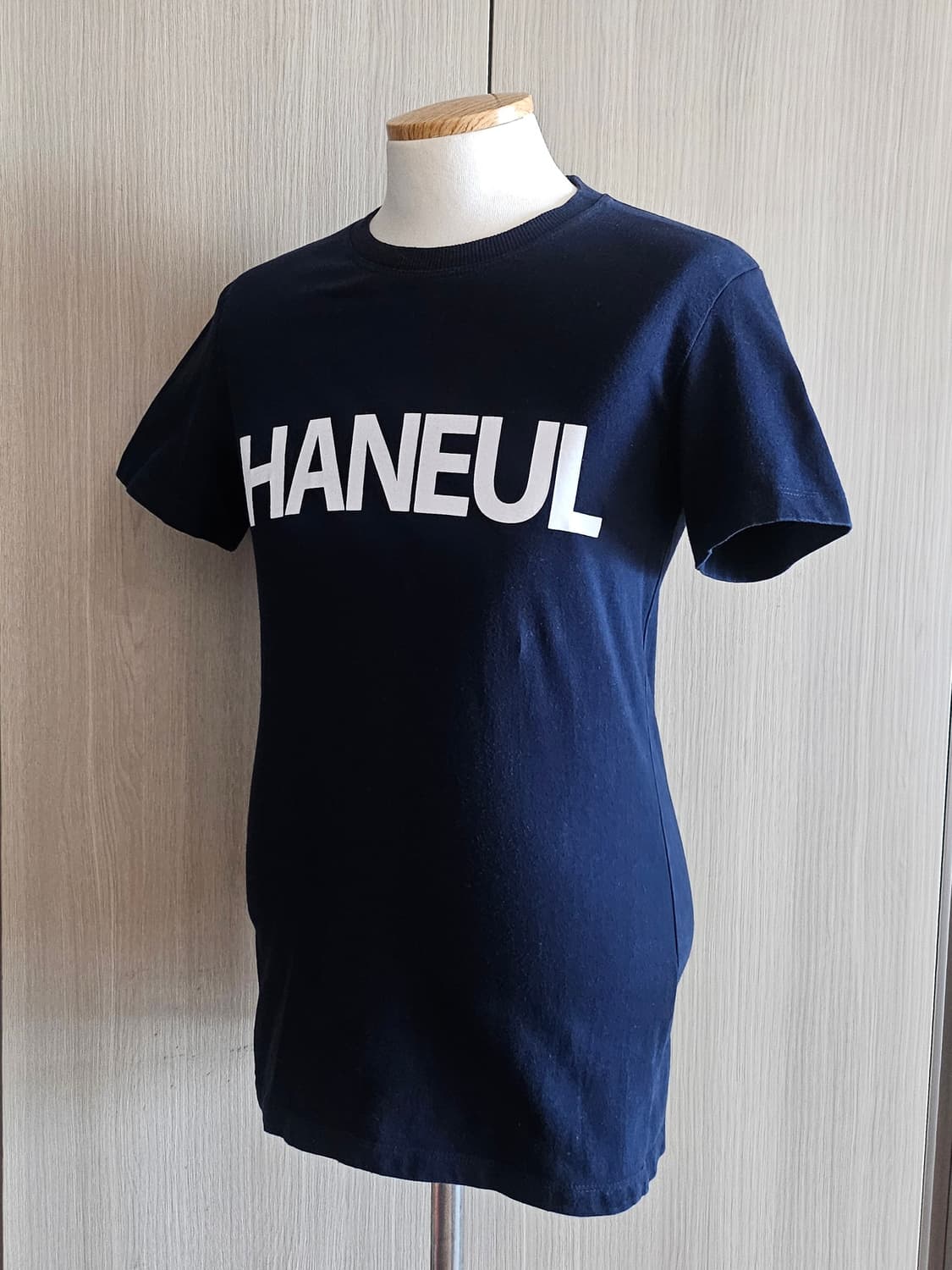 인천하늘고 로고 반팔티 M 인천하늘고 하복상의 면티 네이비 상품이미지3