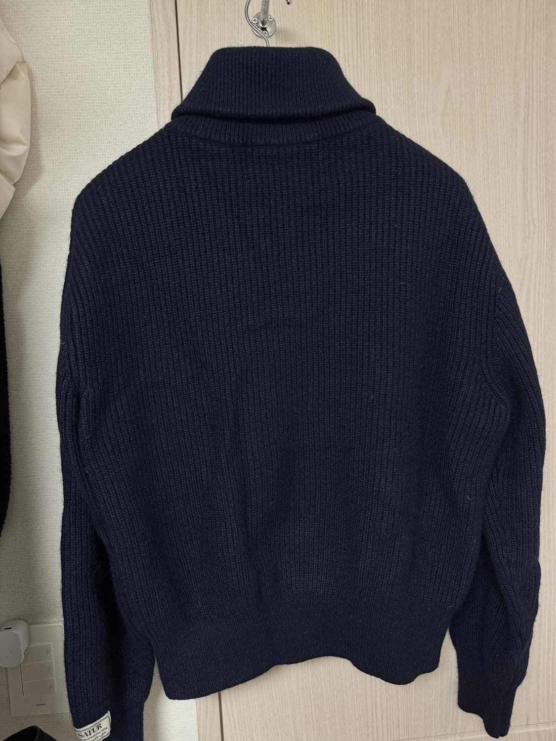 (세터) 반집업 니트 네이비 세일러 상품이미지4