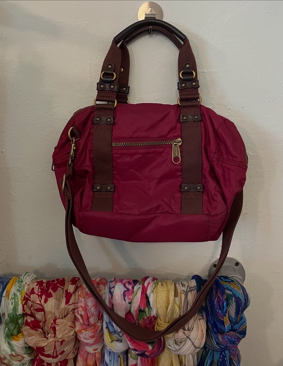 키플링 버건디 미들 보스턴백[무배] 상품이미지2