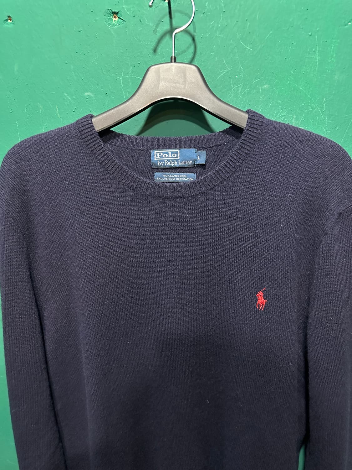 폴로 램스울 니트 네이비L 상품이미지4