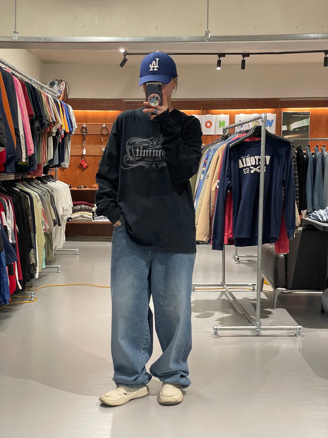 빈티지 롱슬리브 티셔츠(블랙)   상품이미지3