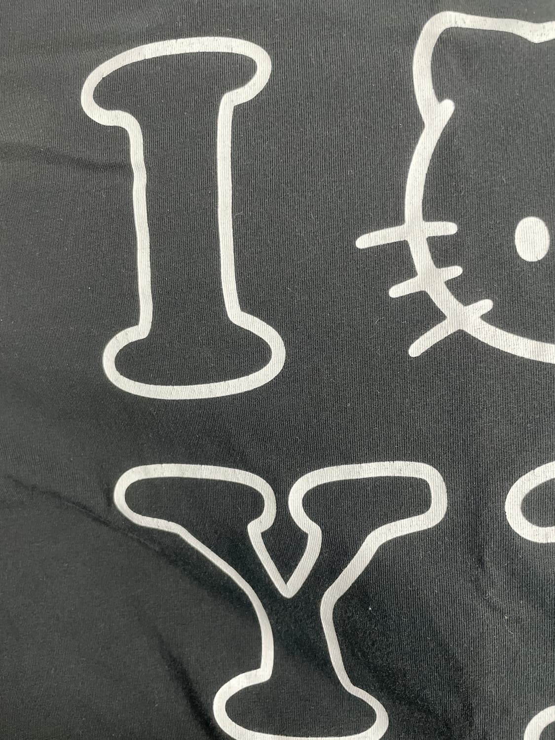 OPEN YY 키티 반팔 티셔츠 블랙 상품이미지2