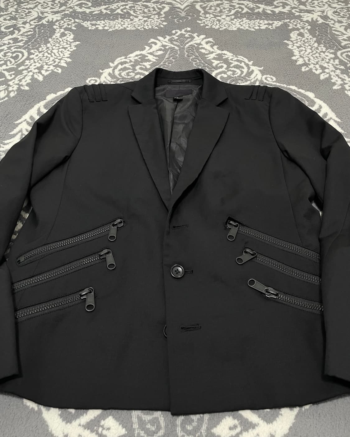 H&M Black Multi-Zip Blazer 상품이미지2