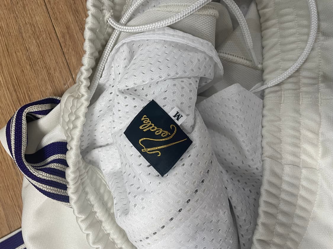 니들스 트랙팬츠 스트레이트 핏 별주 화이트 퍼플 m 상품이미지4