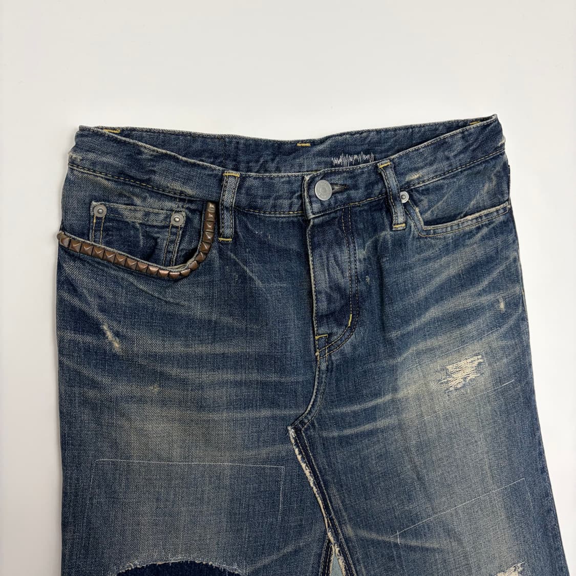 히스테릭글래머 패치워크 데님 스커트 청치마 상품이미지2