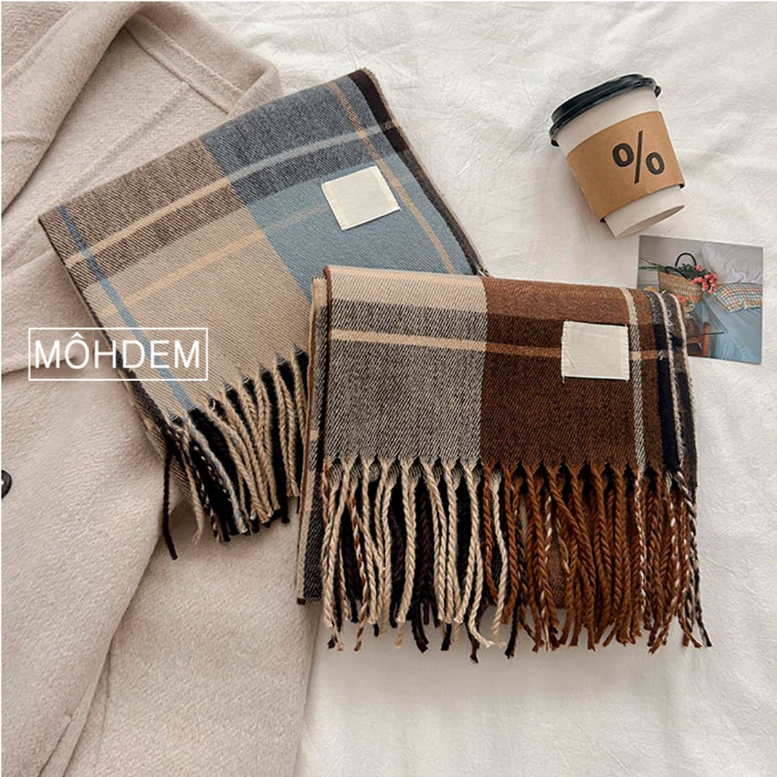 [Uinsex] 겨울 체크 머플러 2컬러 상품이미지3