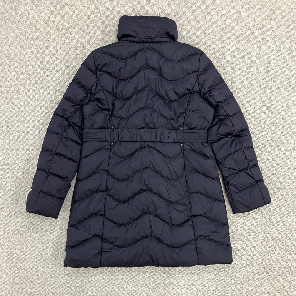 [90] 크로커다일 여성 네이비 덕다운 퀄팅 롱패딩 자켓 0107M1 상품이미지4