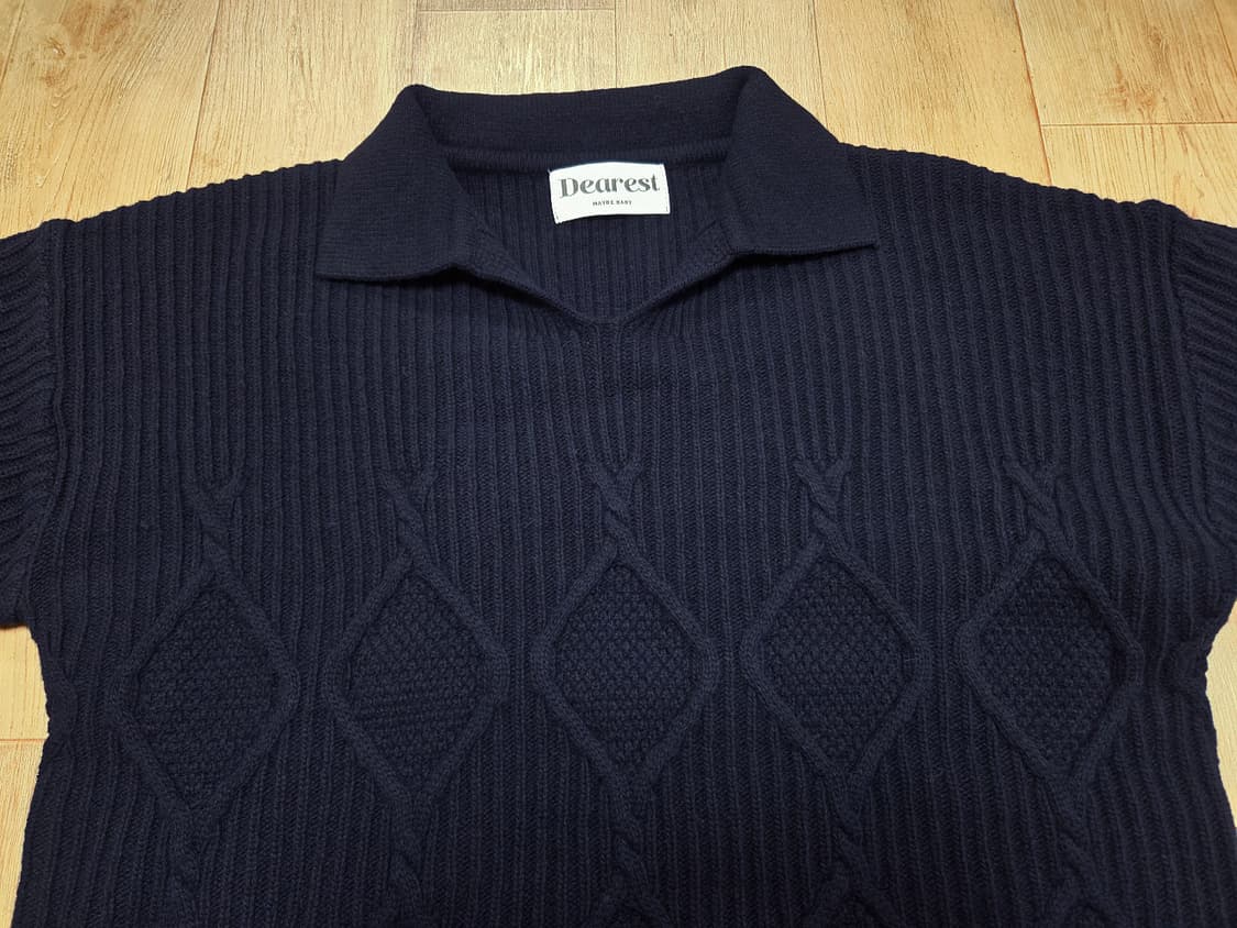 메이비베이비(MAYBEBABY) 디어리스트 V넥카라 니트 프리사이즈 새상 상품이미지2