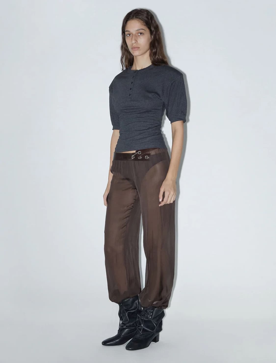 [S,M,L]팔로마울 Renfo 숏 슬리브리스 탑 상품이미지2