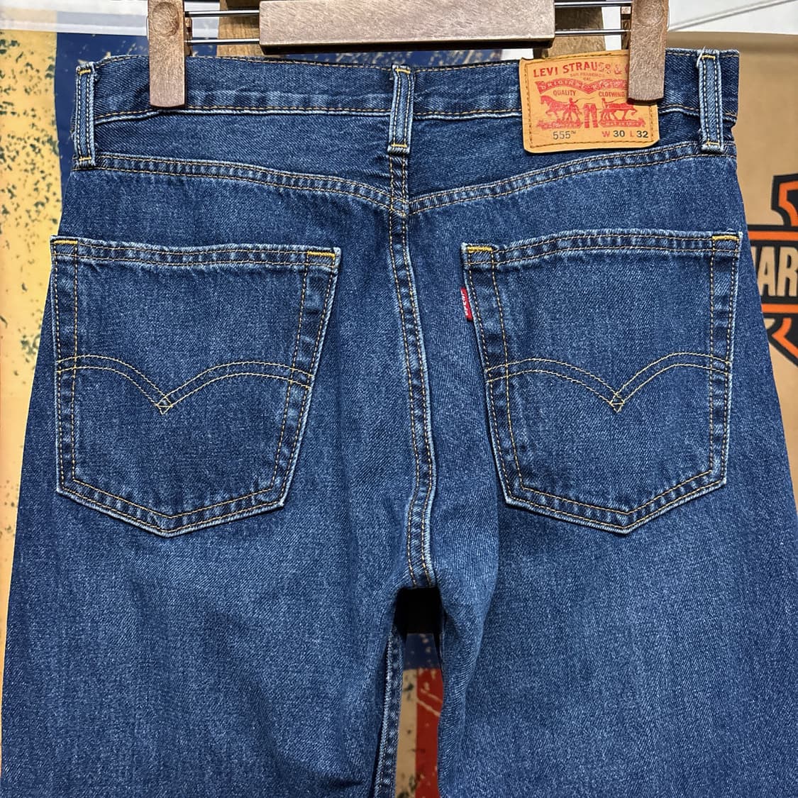 리바이스 555 릴렉스 스트레이트 빈티지 워싱 데님팬츠 N1234 상품이미지6