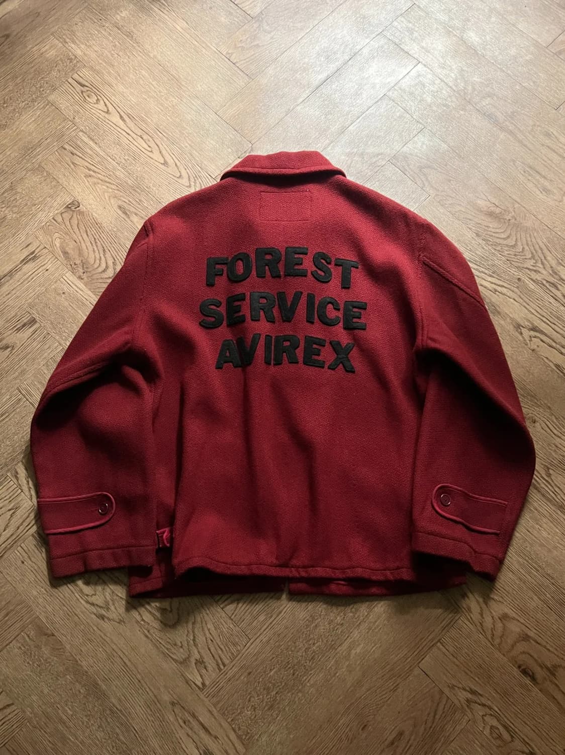 [M]90's AVIREX 아비렉스 FORREST SERVICE 울 자켓 상품이미지1