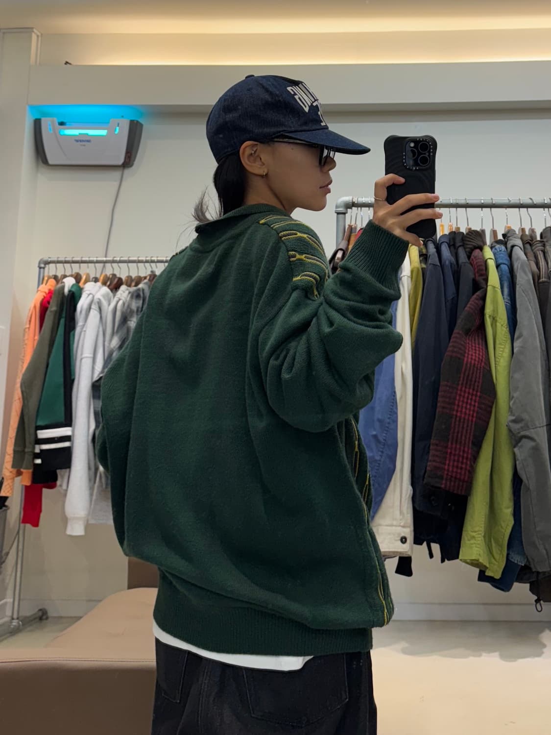 디스이즈네버댓 골드 체인 패턴 니트 집업 상품이미지9