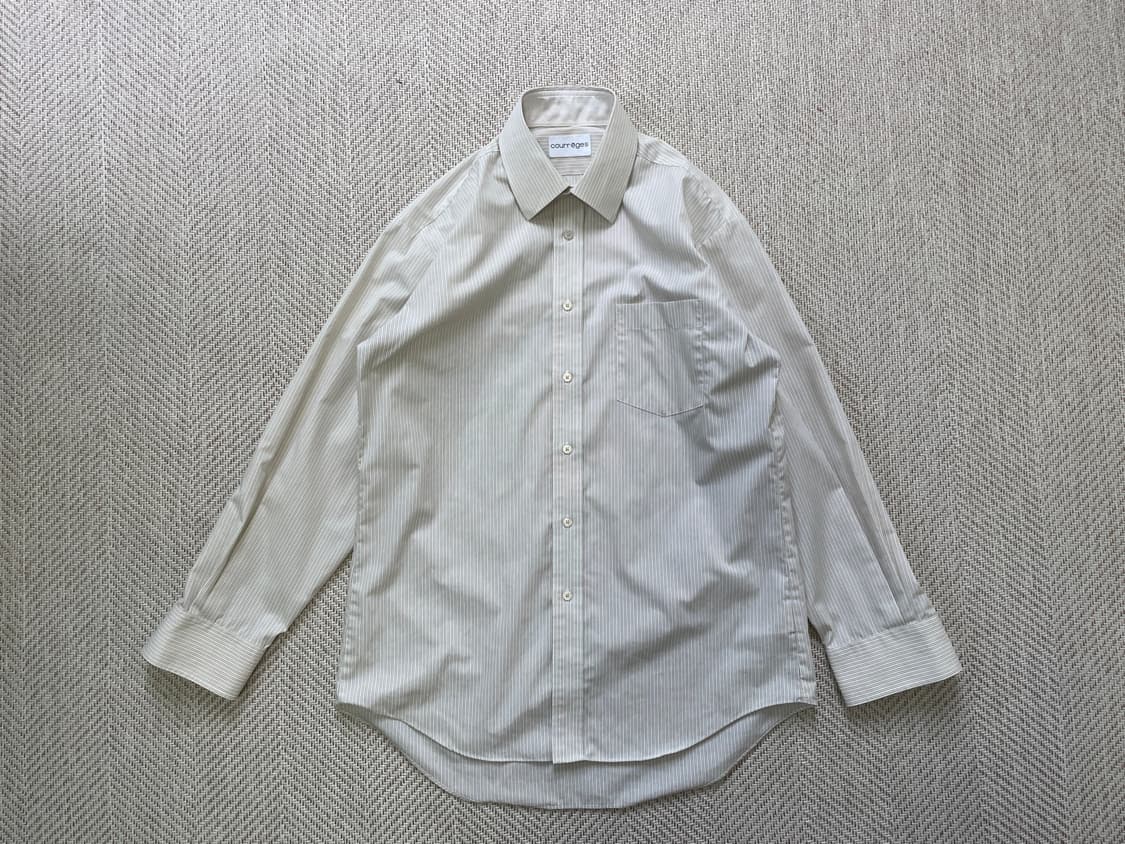Courreges 꾸레쥬 베이지 카라 셔츠  상품이미지1