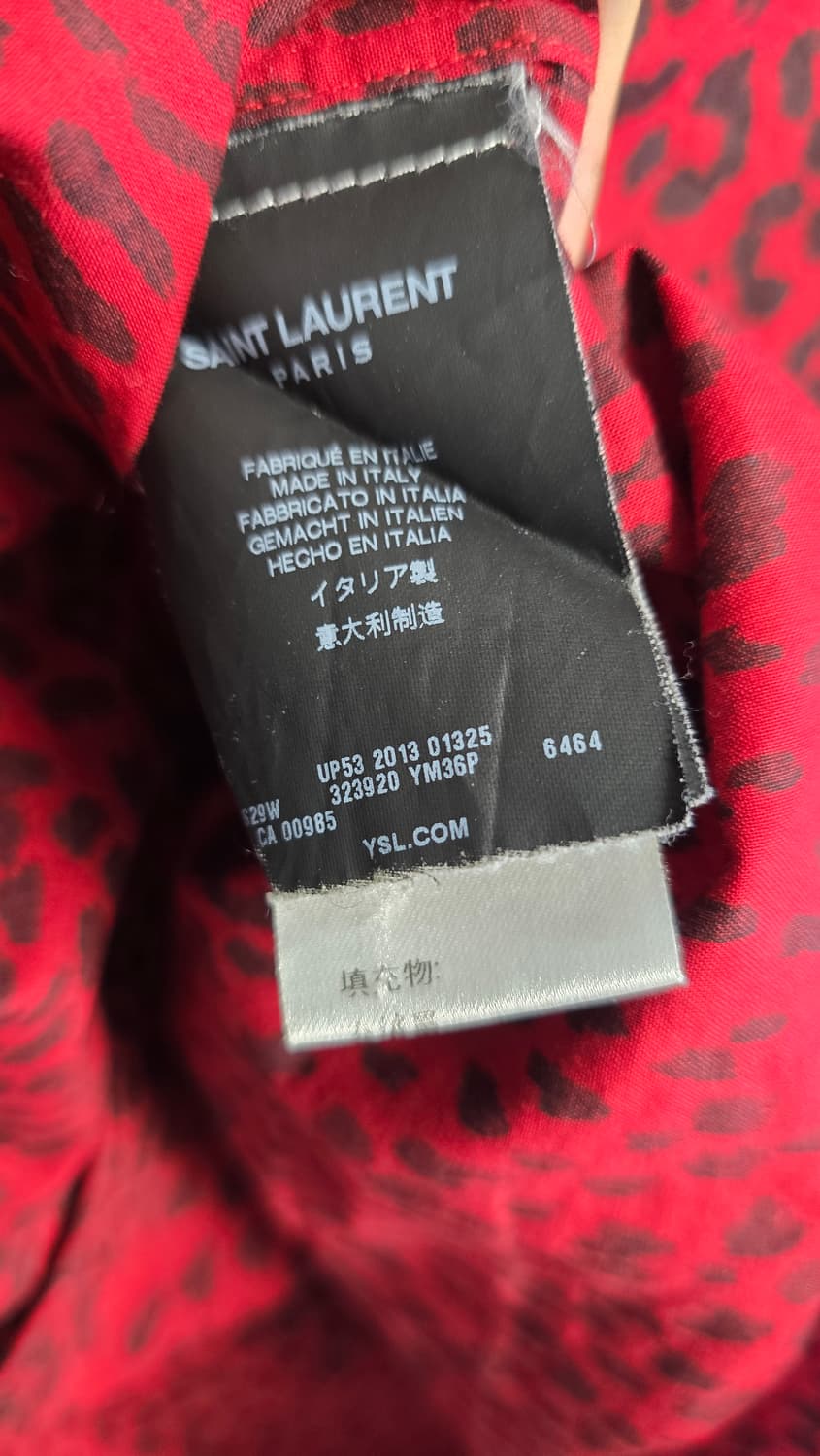 생로랑 13 aw 베이비캣 레드 셔츠 상품이미지4