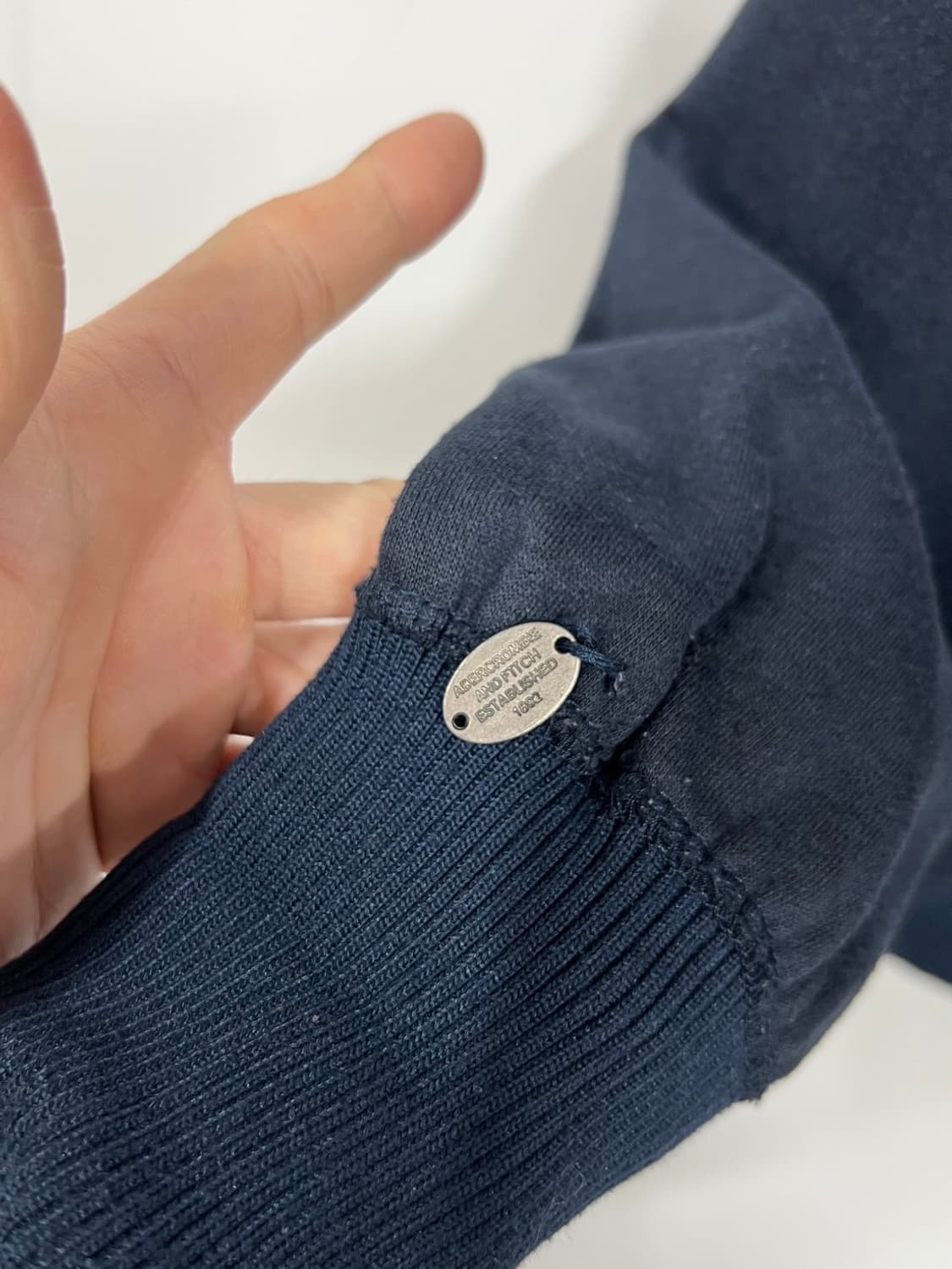 아베크롬비 레터링 로고 Y2K 양털 후드집업 상품이미지5