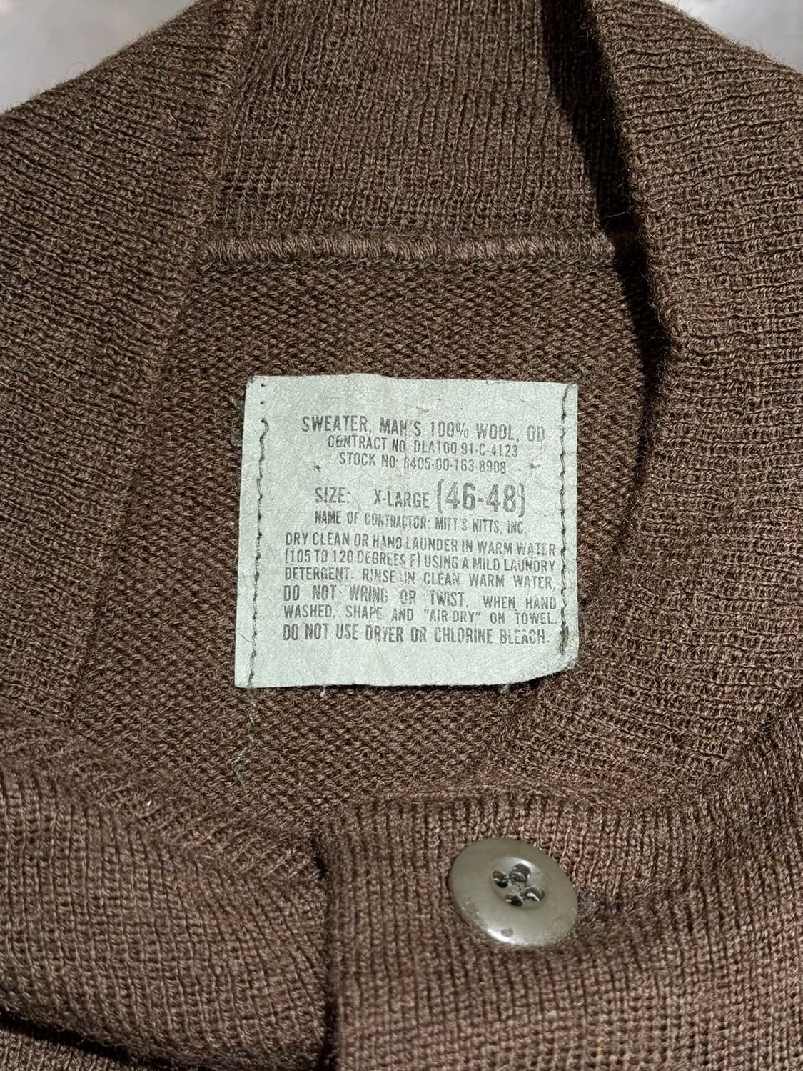 u.s.army 카키브라운 5버튼 울 스웨터 상품이미지7