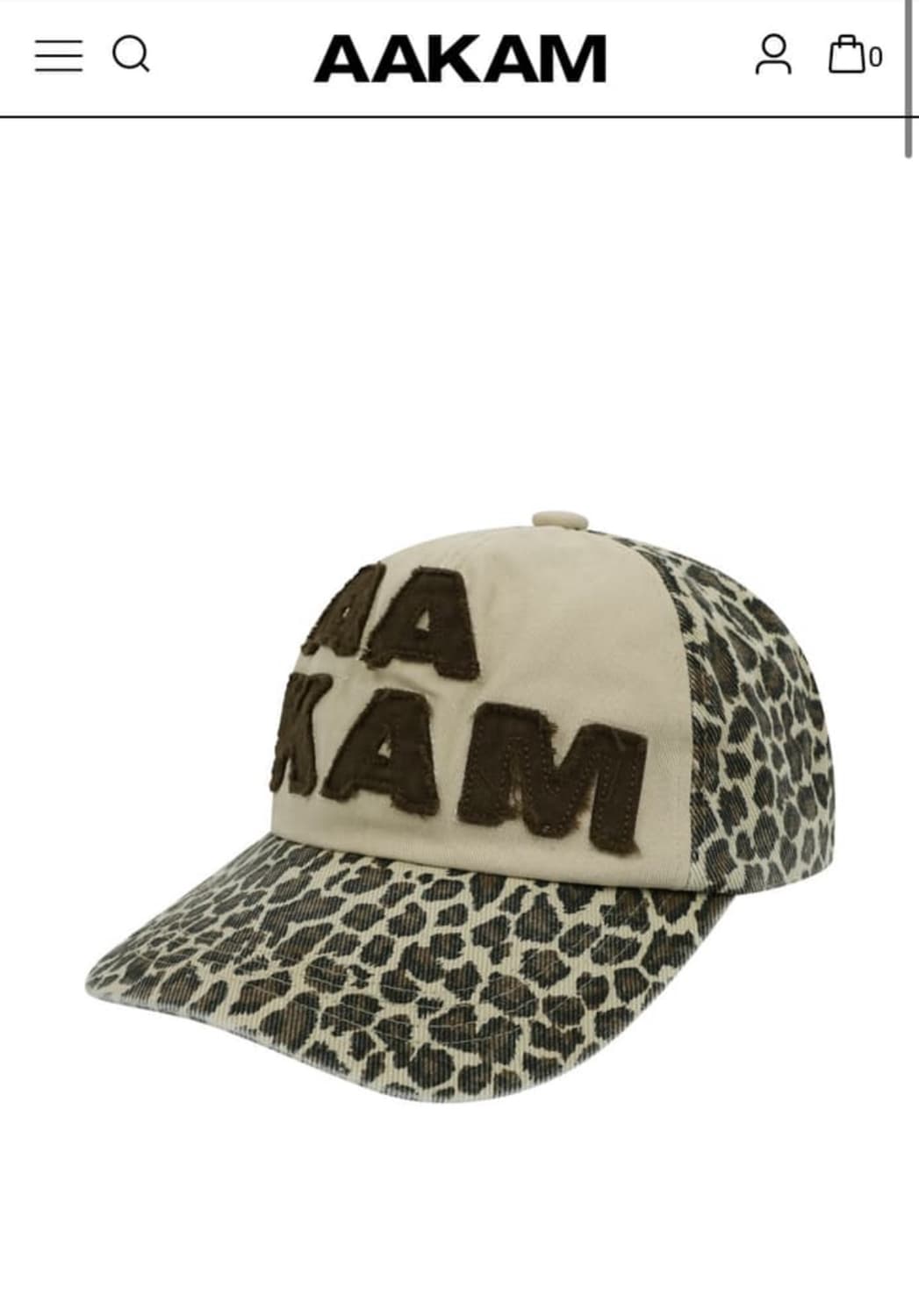 아캄 레오파드 볼캡 상품이미지1