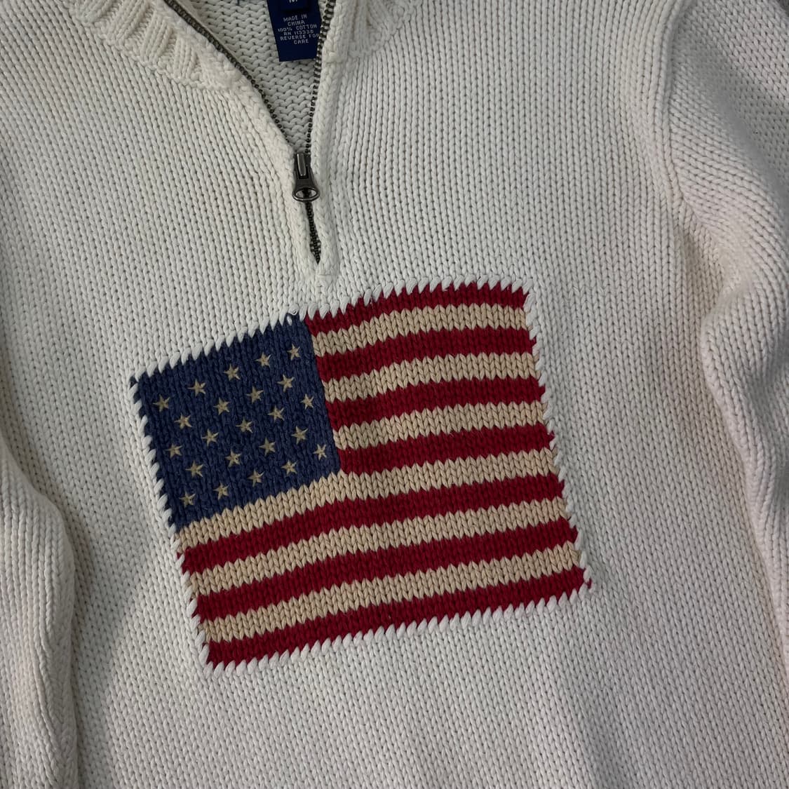 W 95 폴로랄프로렌 성조기 반집업 니트 상품이미지2