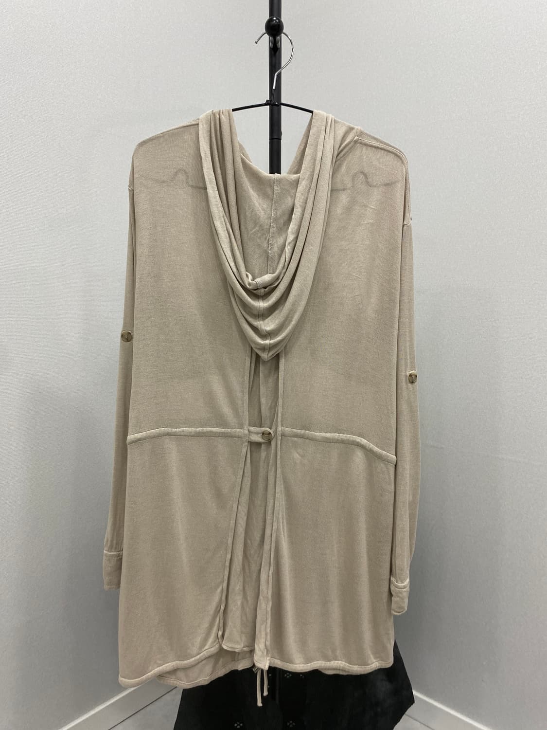 Multi-Pocket Drawstring Hood Cardigan 상품이미지2