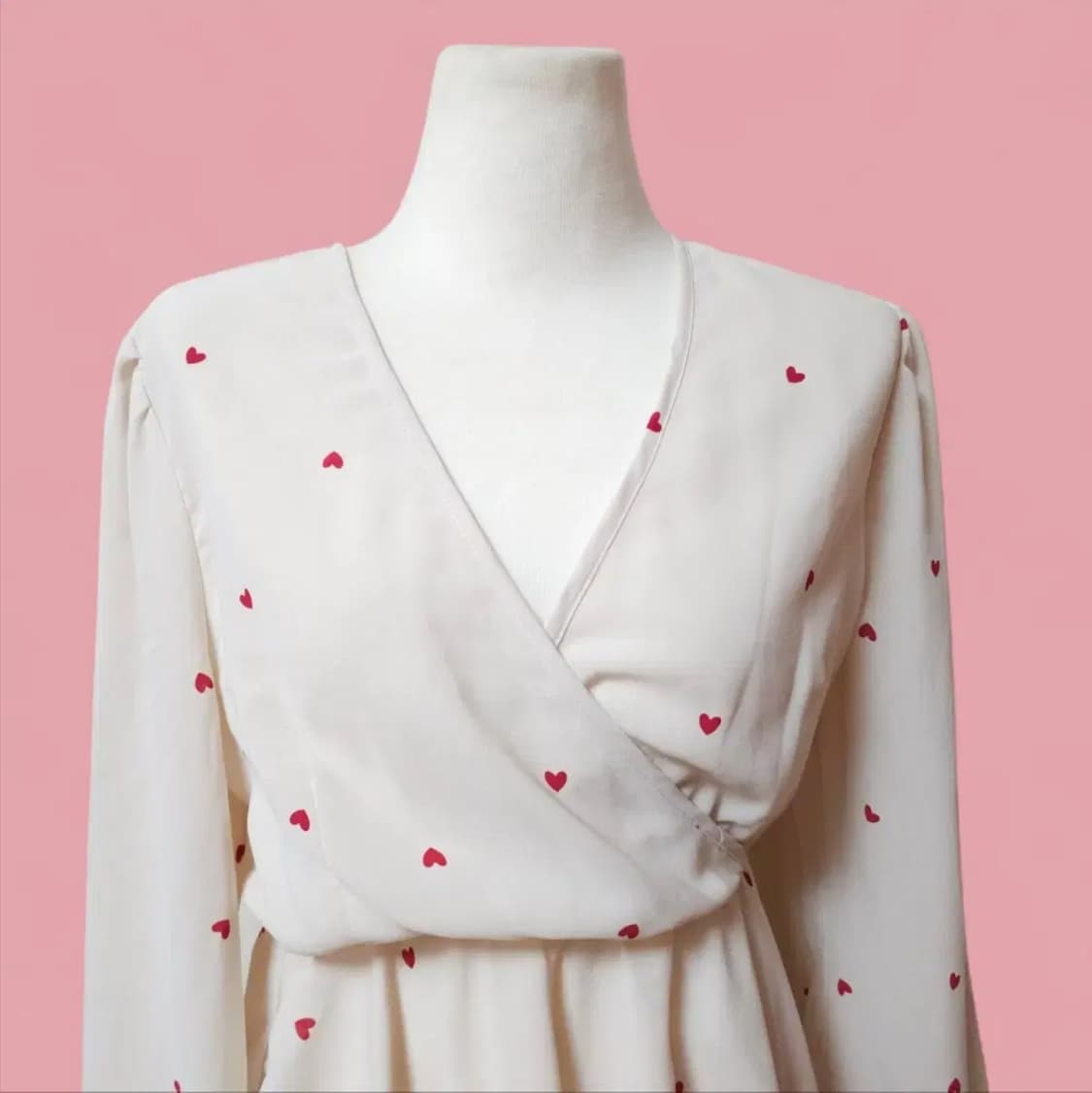쉬인 언발란스 하트 블라우스  상품이미지3