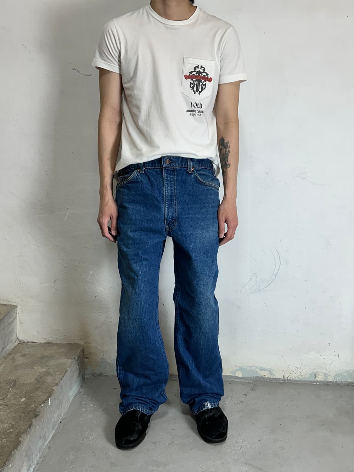 90's USA Made 빈티지 리바이스 517 오렌지탭 부츠컷 플레어진 상품이미지2