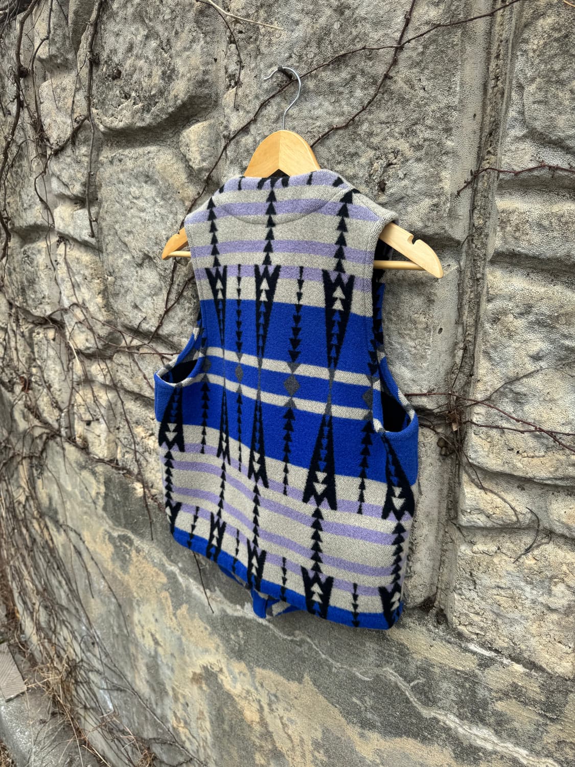 인디언 모터사이클 빈티지 콘쵸버튼 웨스턴 울 베스트 m 상품이미지4