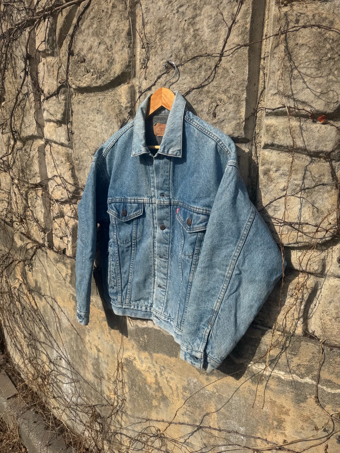 80s 리바이스 빈티지 블랭킷 안감 3rd 데님 트러커 자켓 105 상품이미지5