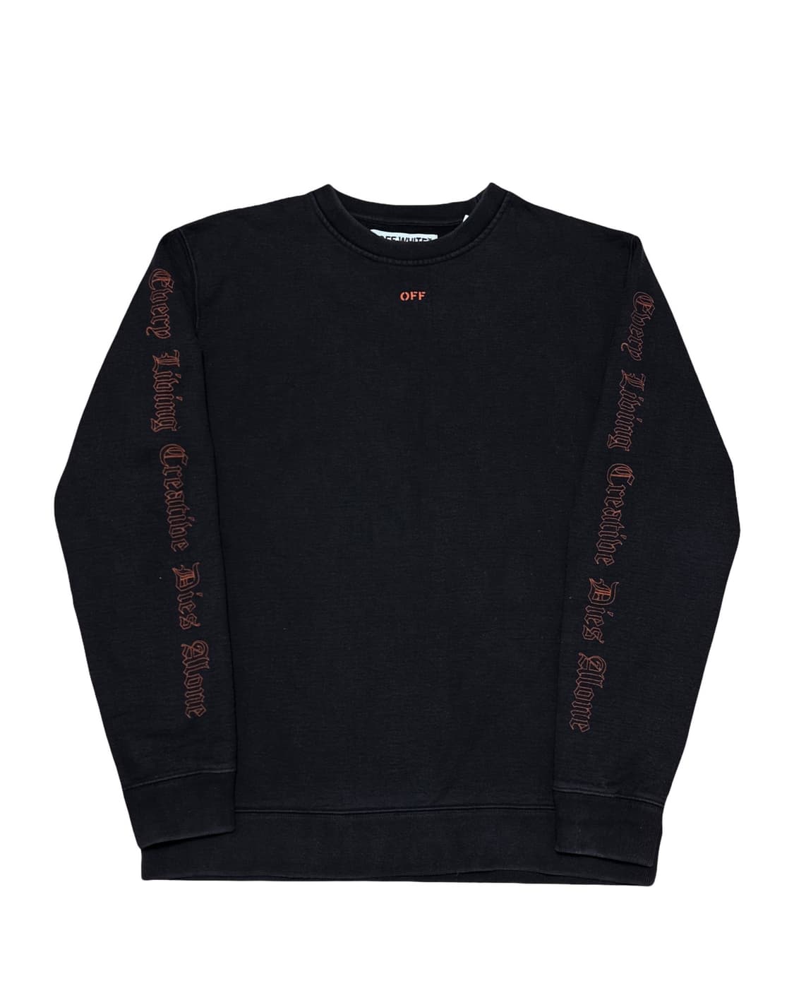 오프화이트 브이론 블랙 맨투맨 상품이미지3