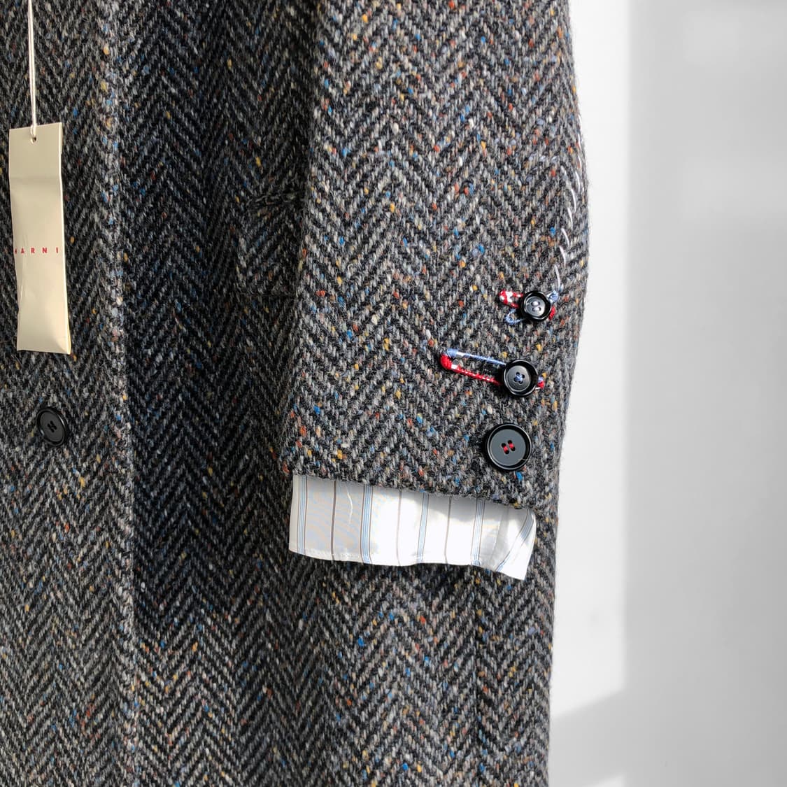 마르니/ 벨벳카라 헤링본 코트 상품이미지6