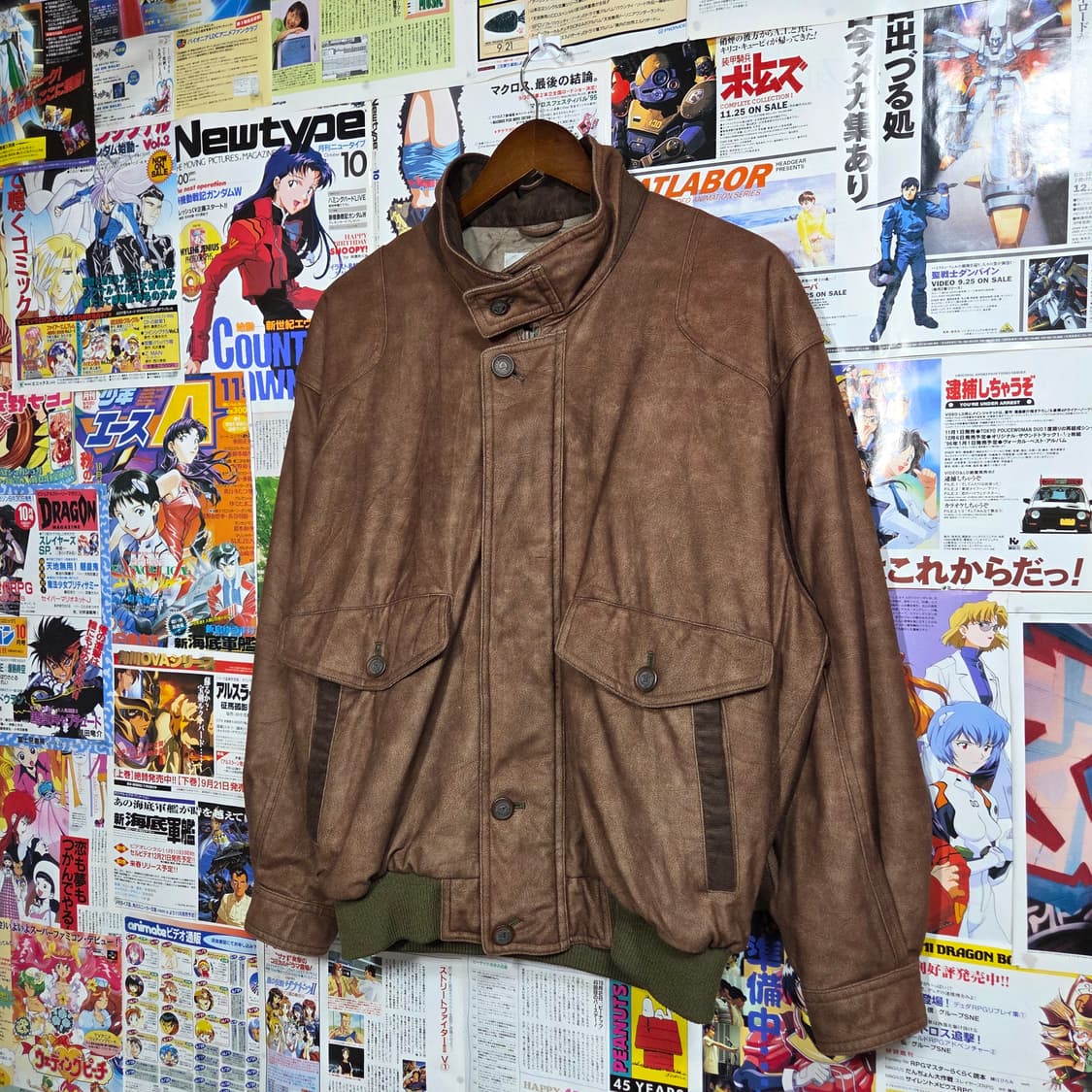 JPN 빈티지 브라운 스웨이드 누빔 봄버 자켓 상품이미지2