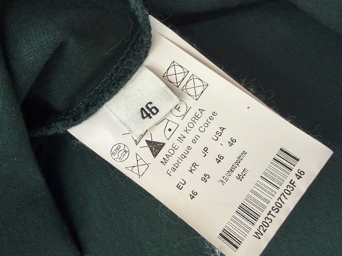 우영미 백로고 티셔츠 그린(46) 상품이미지3