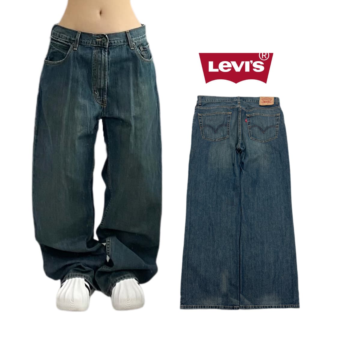 리바이스 00s 559 새깅 워싱 스케이터 와이드 데님팬츠 상품이미지1