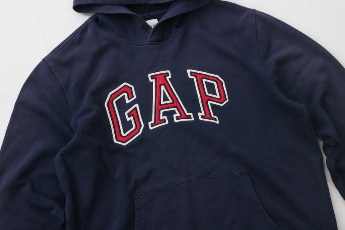 GAP 갭 페이딩 빈티지 빅로고 네이비 후드티 (L) 상품이미지4