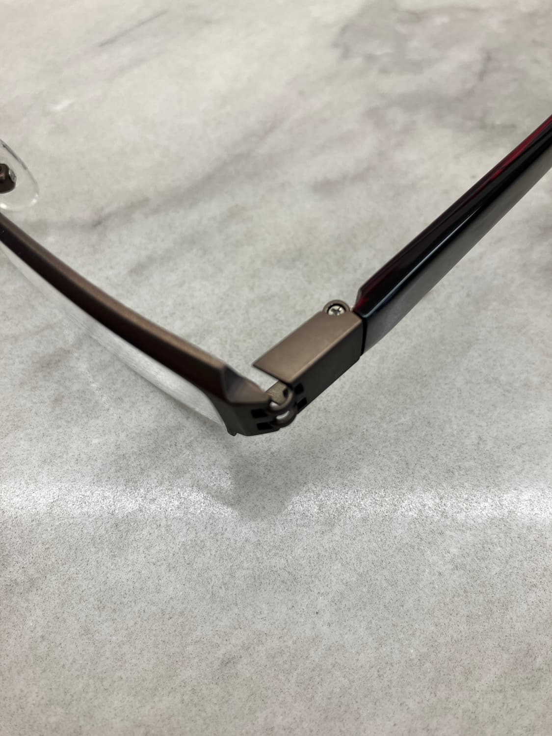 키오 야마토 KIO YAMATO 브론즈 스틸 스퀘어 반무테 안경 상품이미지2