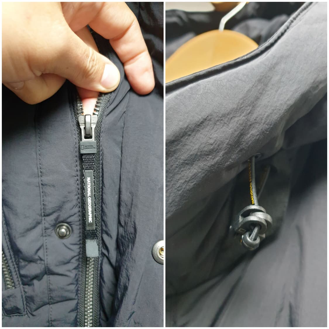 [남95] 내셔널지오그래픽 블랙 패딩 후디 상품이미지9